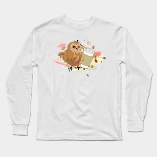 Owl and coffee Long Sleeve T-Shirt